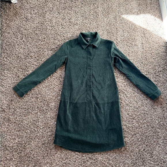 COS Dark Green Shirt Dress - Picture 1 of 3